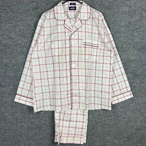 NEW VINTAGE‎ TOWNCRAFT MEN’S L BUTTON UP LONG SLEEVE & LEG PAJAMAS SET